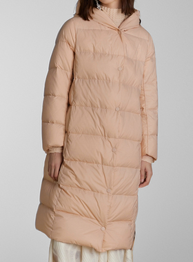 素芭轻暖长款连帽羽绒服女冬季高级感时尚百搭保暖休闲外套SJ0806