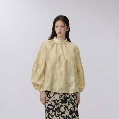 素芭宫廷风法式浮雕肌理感衬衫