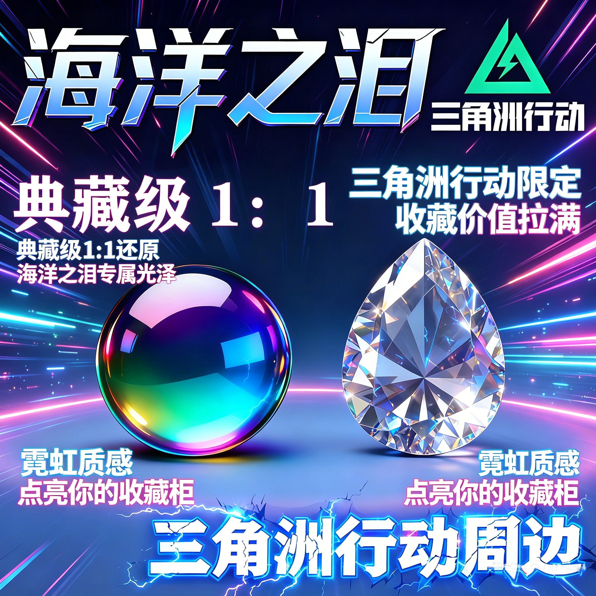 非洲之心海洋之泪三角洲行动典藏大红周边正品超大号水晶模型摆件图片