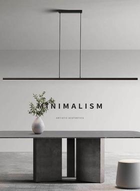 餐厅灯2024年新款餐厅吊灯现代简约办公室长条一字灯极简餐桌灯具