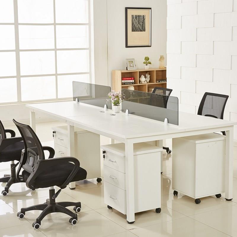 职员办公桌简约现代4人位6办公家具办工作桌卡位屏风办公桌椅组合