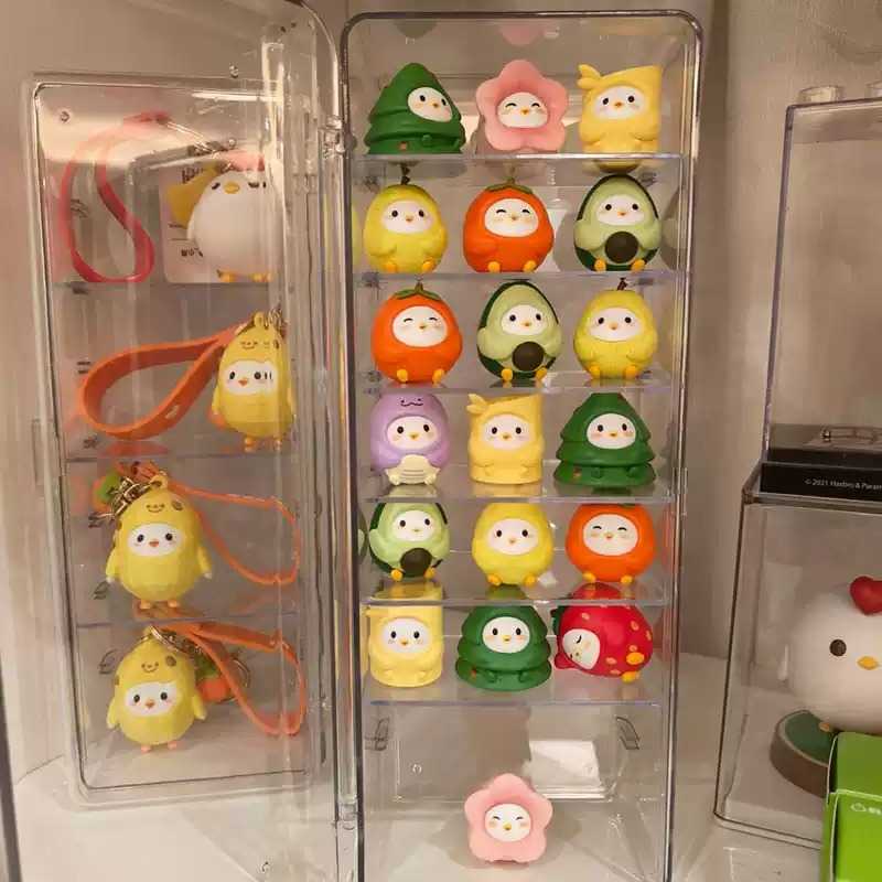 蚂蚁庄园小鸡收纳透明防尘展示盒