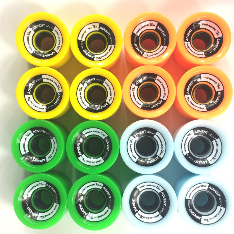 工厂长板舞板冲浪滑陆地巡洋舰pu轮78A回弹70*51mm滑板wheels
