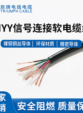 欧规信号线LIYY 2*0.34平方多芯柔性过粉护套控制电线胜牌现货