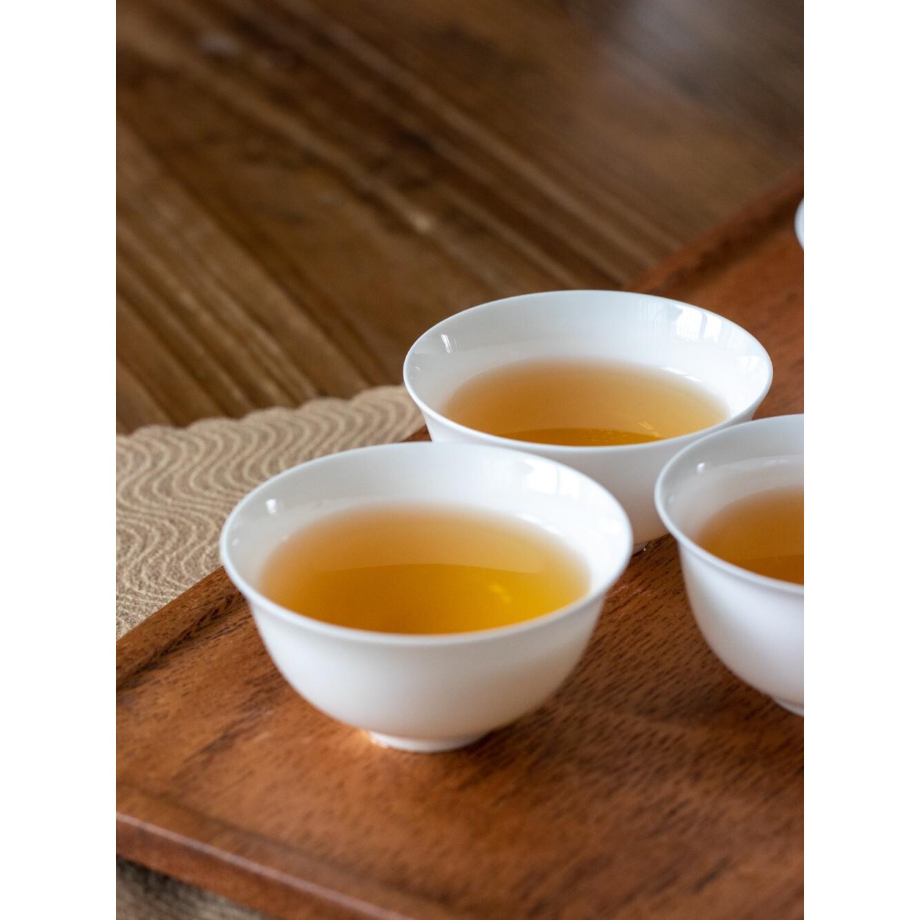 超薄胎骨瓷茶杯美人杯马蹄杯闻香杯单杯品茗杯茶具白瓷中式茶室