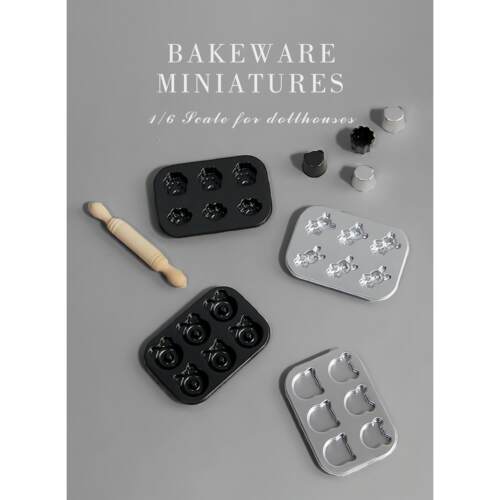 仿真1/6动物烤盘布丁杯/小布LICAA/AZONE兵人娃用模型/DIY娃屋用