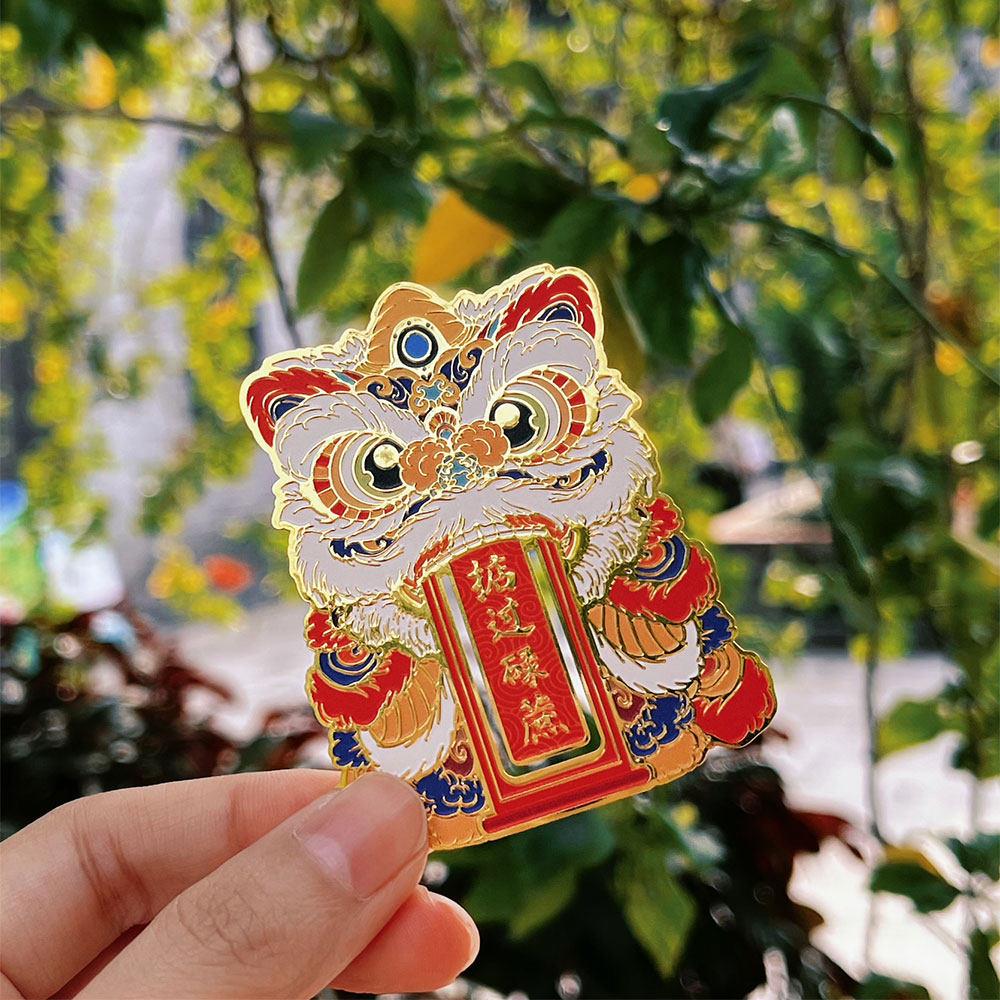 醒狮金属书签冰箱贴佛山文创周边摆件笔记本帆布包原创中国风礼物