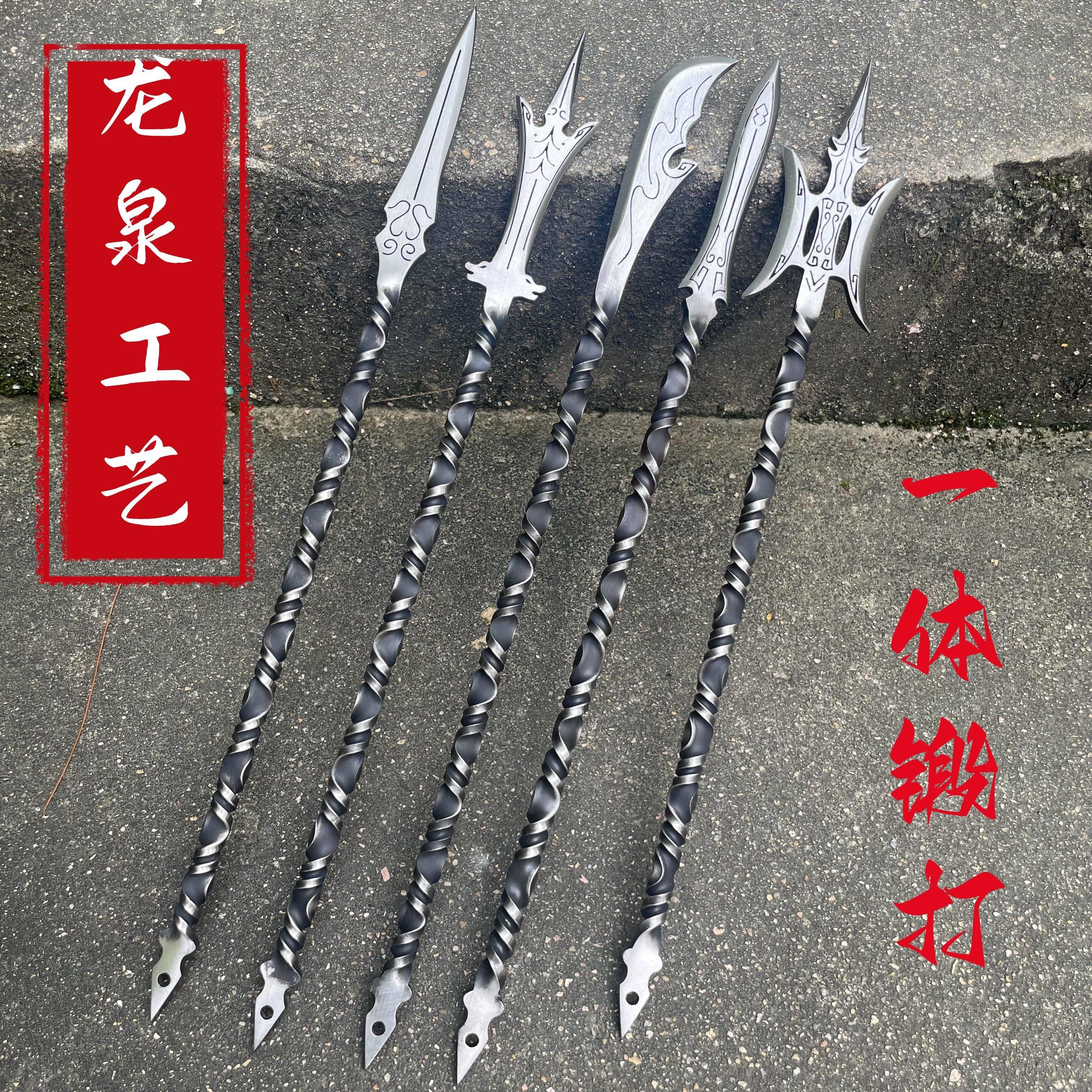 龙泉家用一体茶刀迷你微兵器三国茶具摆件个性茶针复古茶锥撬茶器图片
