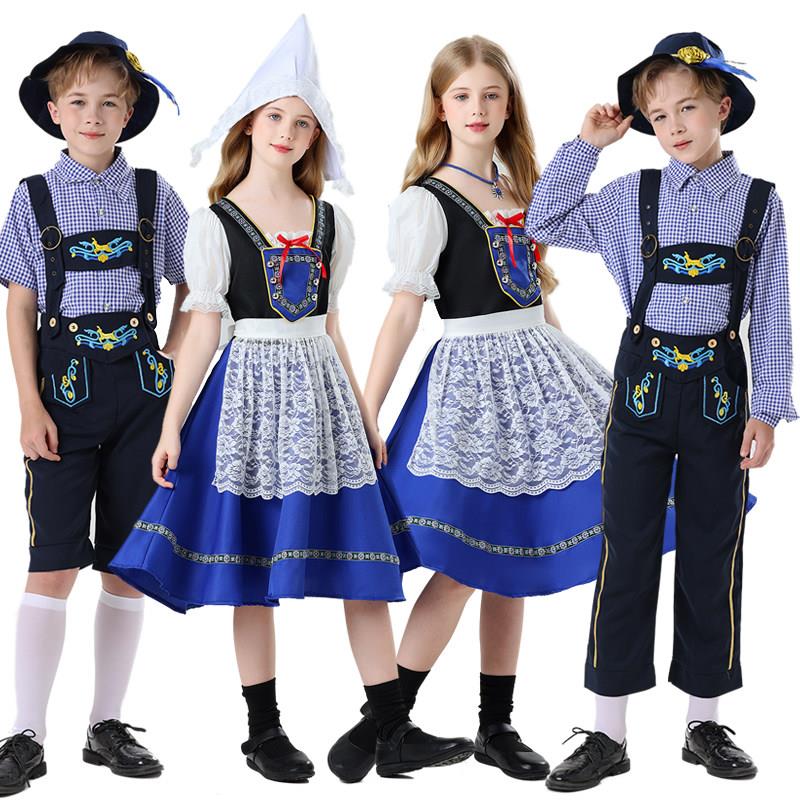 荷兰服装德国巴伐利亚演出服中大童表演服欧洲民族服cos话剧演出