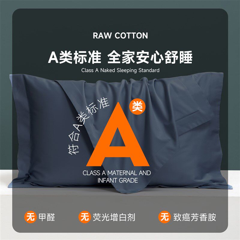 A类100支长绒棉枕套全棉纯棉4874cm单人双人一对装Z枕头枕芯套