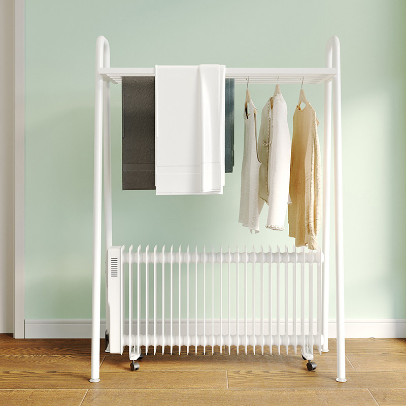 踢脚板取暖e器宝宝专用晾衣架落地折叠油汀烘衣架暖风机烤晒凉架