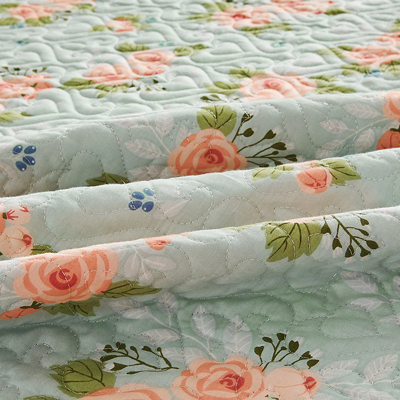 纯棉夹棉枕套全棉加厚田园韩式小z碎花枕头皮一对装48x74cm枕头套