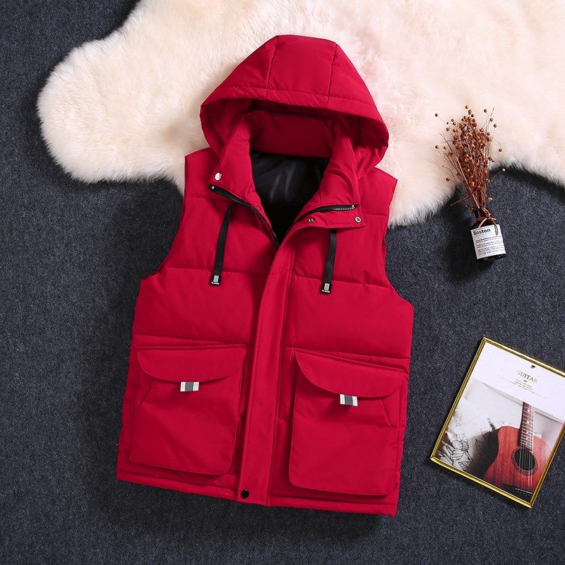 工装马甲可脱卸帽韩版无袖v保暖背心外穿学生加厚羽绒棉马夹外套,男装,常规马甲,淘宝优惠券,粉丝福利购,淘宝优惠卷