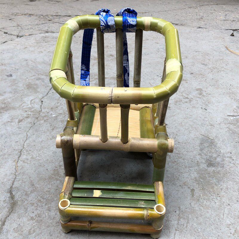 手工坐椅宝贝出行夏天纯天然竹编抱G椅腰凳竹背篓竹座椅竹背篼