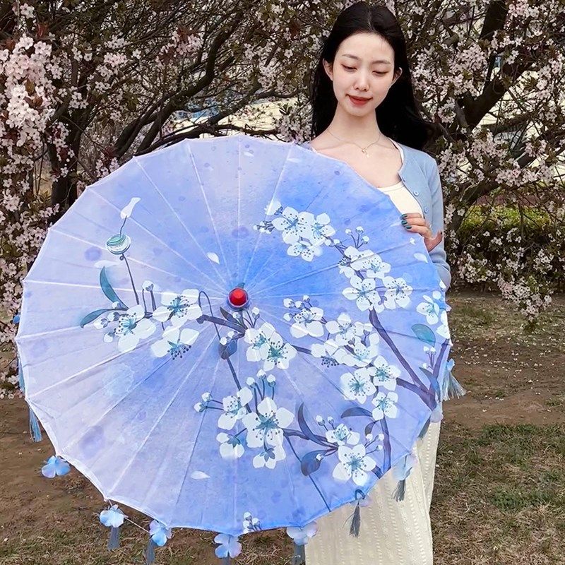 古风花瓣流苏伞汉服拍照道具伞演出舞蹈走M秀伞油纸伞手工梨花香,家居饰品,工艺伞,淘宝优惠券,粉丝福利购,淘宝优惠卷
