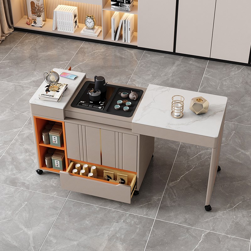 家用茶台可升降组合可移动茶台小型伸缩烧水一体客厅阳Z台泡茶茶