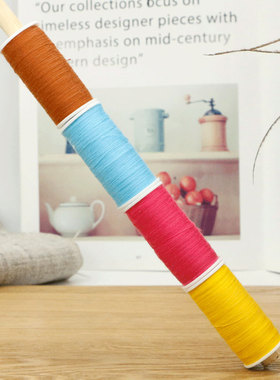 402缝纫机线小卷白线缝衣v服用的线细线彩色线针线团家用多色涤纶