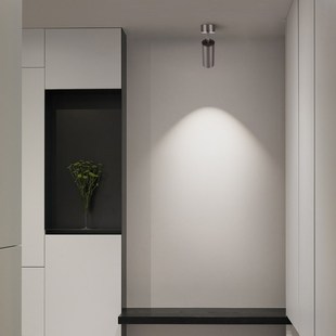 led明装 可调g角度射灯不锈钢中古风餐厅玄关背景调角度包豪斯射灯