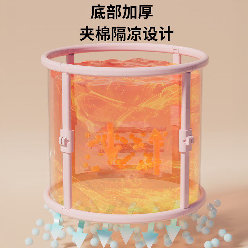 游泳桶婴儿家用恒温加热新生儿游A泳池宝宝浴盆可折叠儿童泡澡桶