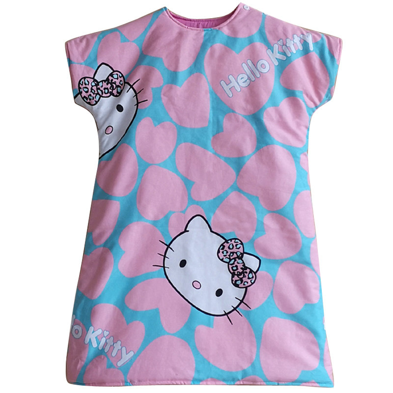 春秋儿童睡袍e夹棉衣服恐龙睡衣宝宝中大童睡袋纯棉男童女童防踢