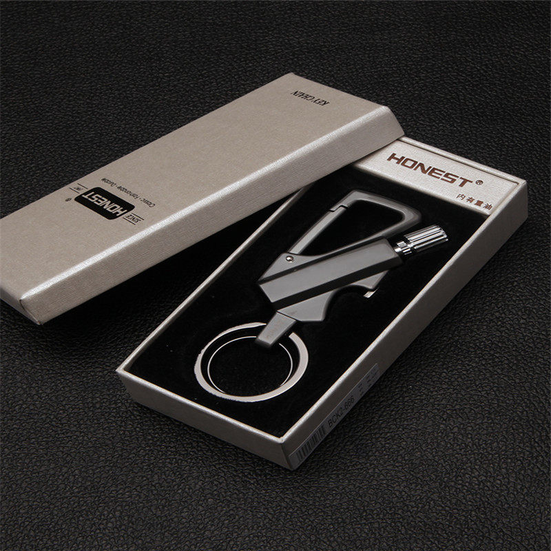 三合一钥匙扣g万次火柴煤油打火机多功能汽车挂链户外防水点火棒