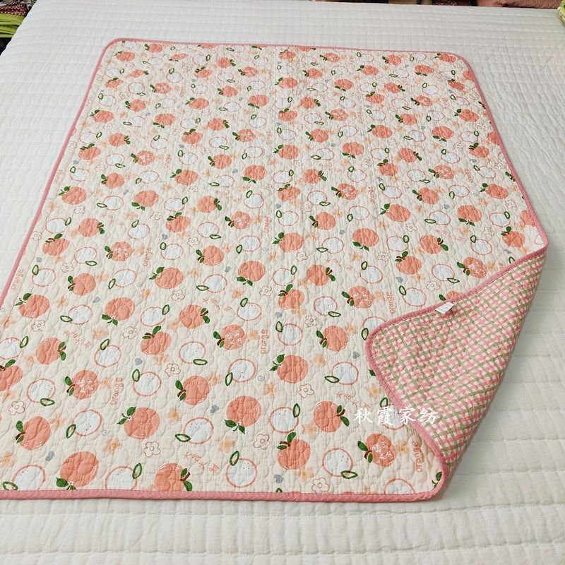 双面纯棉儿童小床盖110*130夹棉绗缝J床褥子隔脏垫成人四季可机洗,婴童用品,被子,淘宝优惠券,粉丝福利购,淘宝优惠卷