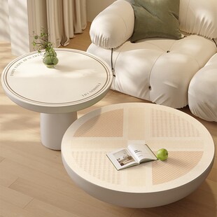 侘寂风圆桌垫f防水防油防烫免洗餐桌桌布皮革圆形餐桌垫茶几台布