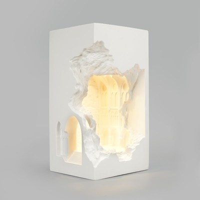 圣母院嵌入式壁灯感应石膏灯氛围墙角I灯走廊创意转角灯过道壁龛