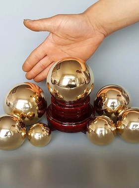 铜球摆件 纯铜健身球 实心儿保健球黄铜球 4 5 6 7 Z8转运圆球