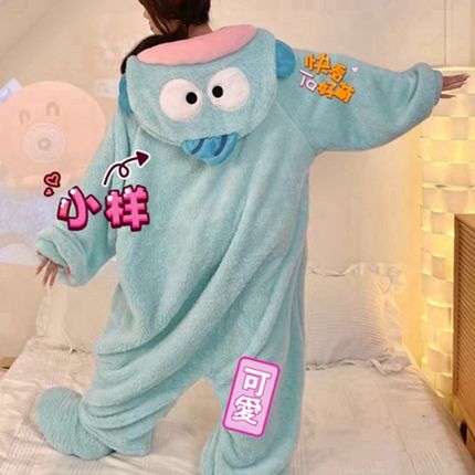 珊瑚绒睡衣女秋冬款2024新x款冬季加厚睡裙丑鱼汉顿睡袍连体家居