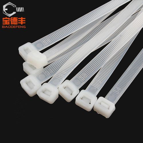 自锁式尼龙扎带3*80-8*u500 白色扎线带强力电线固定塑料捆线束带