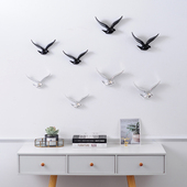 简约欧式 饰挂件墙 立体小鸟壁m饰壁挂鸽子创意客厅玄关背景墙面装