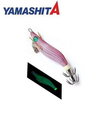 日本YAMASHITA1.5/3.0全夜光木虾鱿鱼吹筒钩墨鱼乌贼3g15g假饵