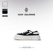 厚底帆布板鞋 Hoof 系列「白熊猫」马蹄鞋 狗德曼24SS经典 Goldmine