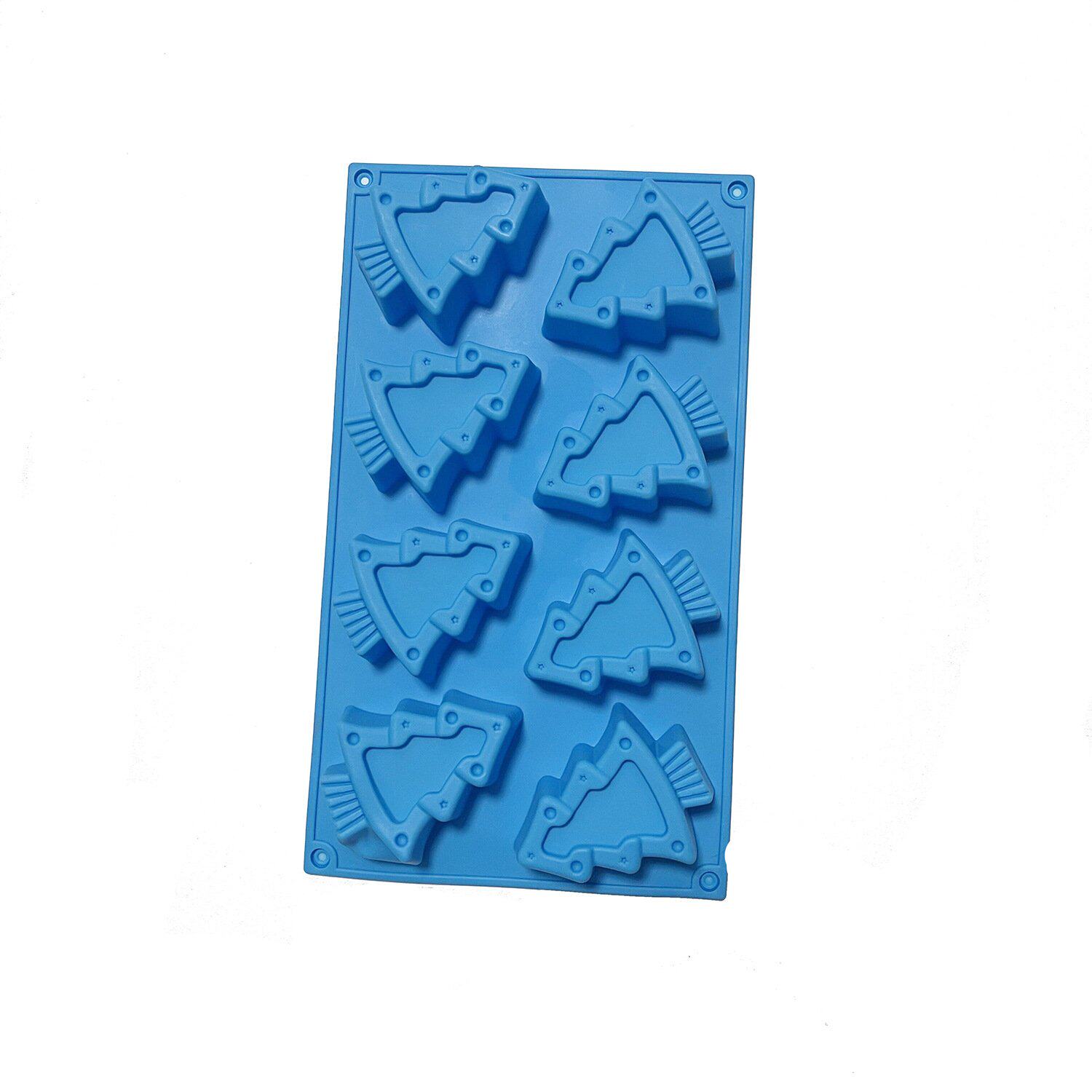 微波炉烤箱硅胶蛋糕模圣诞节蜡烛模手工皂模具圣诞树果冻布丁模具