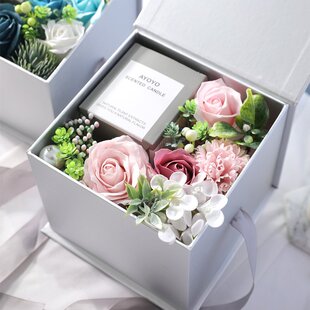 厂家 母亲节浪漫香薰蜡烛香皂花礼盒生日礼物创意三八创意礼盒