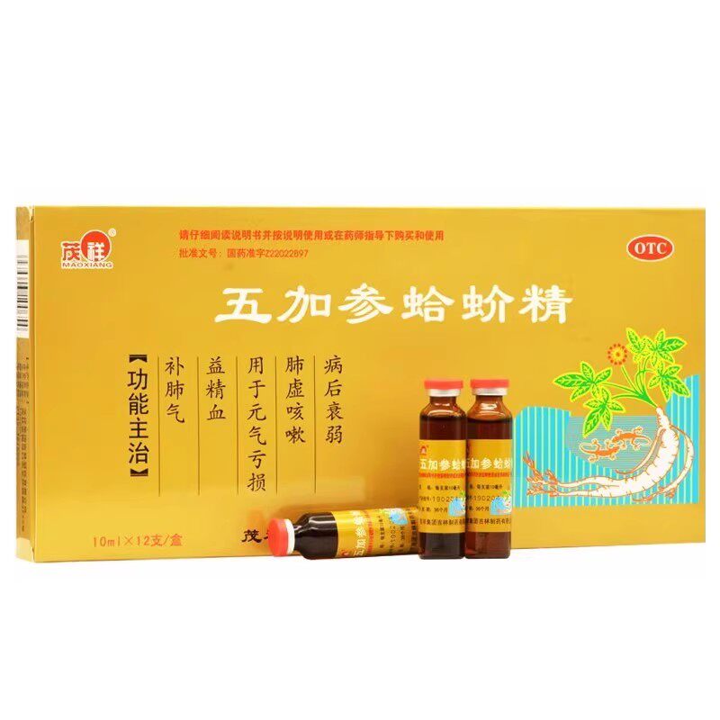 茂祥 五加参蛤蚧精 10ml*12支补肺气益精血