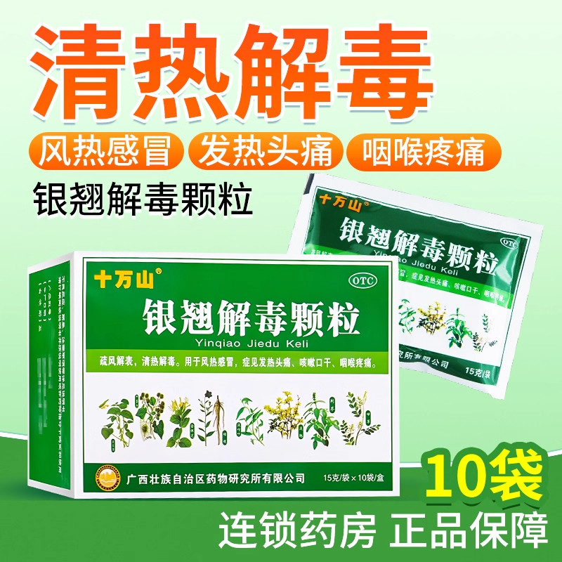 【十万山】银翘解毒颗粒15g*10袋/盒