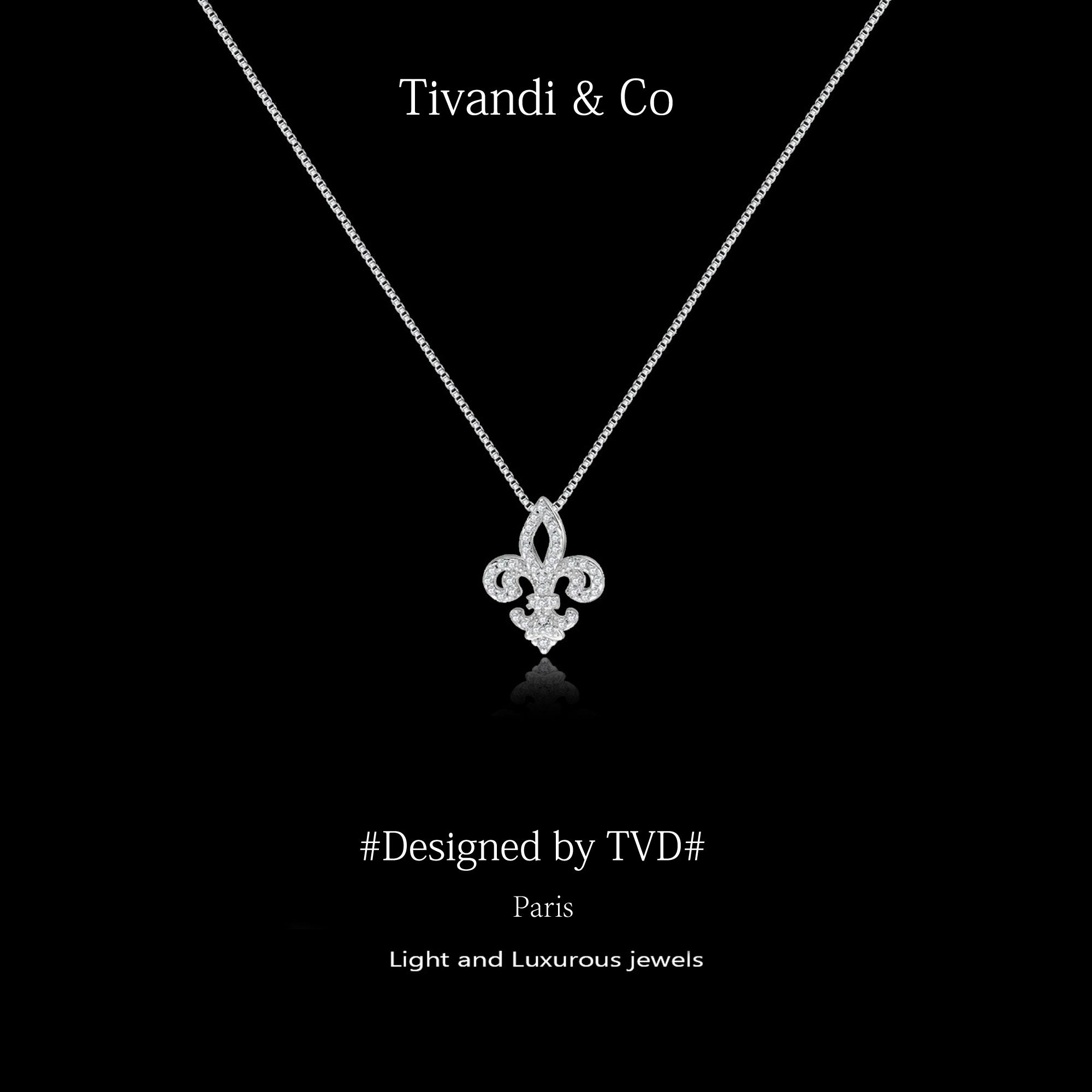 法国Tivandi&Co「鸢尾」纯银项链女高级轻奢小众高级颈链生日礼物