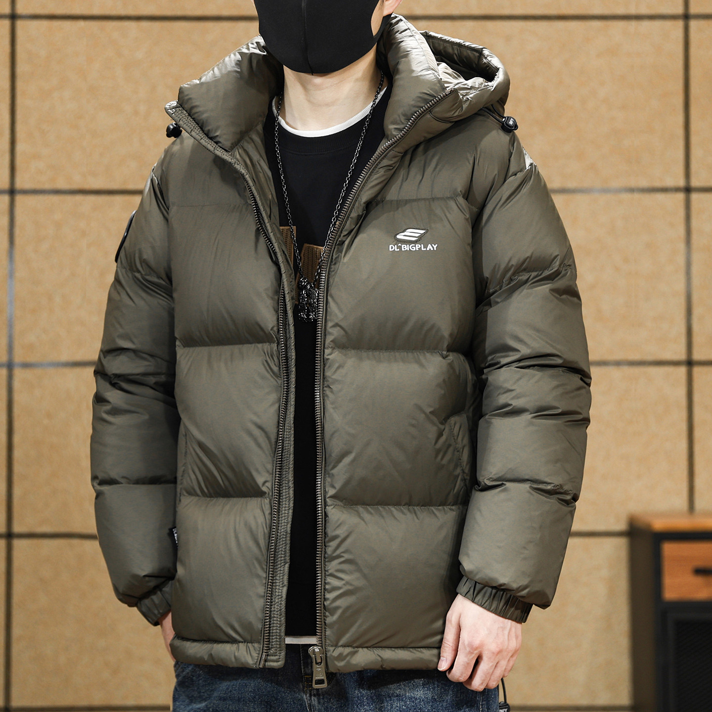 90鸭绒高充绒连帽羽绒服男士冬季户外保暖宽松复古衍缝面包服外套,男装,羽绒服,淘宝优惠券,粉丝福利购,淘宝优惠卷