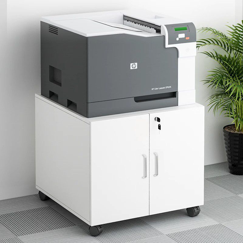 定制a3打印机底座柜增高置物柜办公落地放置柜滑轮可移动木质矮柜