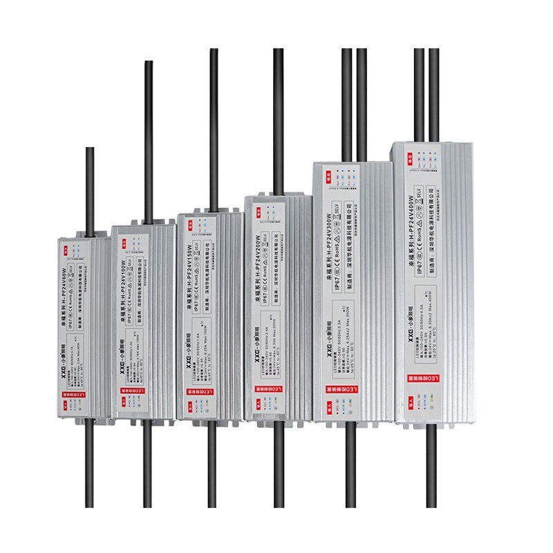 户外防水开关电源220V110伏转24V灯带灯条灯箱防雨水3C变压器400W
