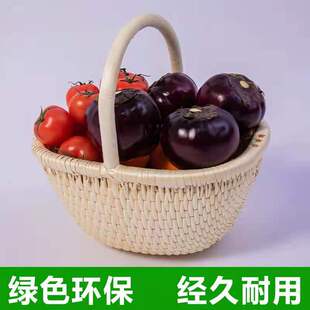 精选柳编提篮藤编收纳篮菜篮水果篮户外垸子笆斗编织篮子鸡蛋篮购