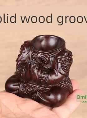 D010实木槽奇石底座悟空大圣半身像猴首身底座