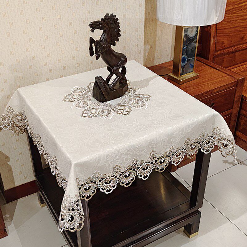 茶几桌布布艺正方形餐桌布方形现代简约方几角几八仙桌麻将桌盖布