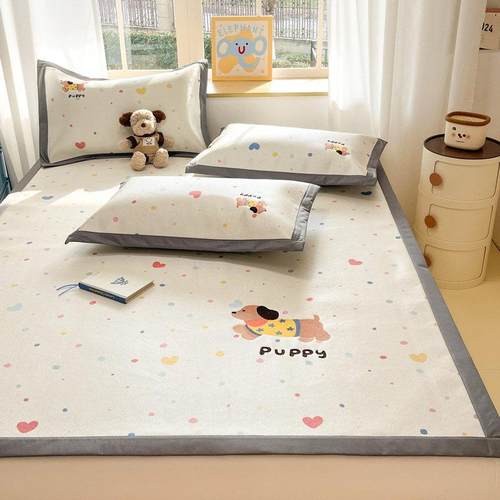 【富士商店】凉感冰丝席冰藤凉席二三件套学生宿舍空调席子