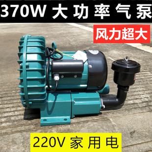 养鱼泵HG 鼓风机曝气泵 370 充气增氧机 220V370W大功率渔亭旋涡式