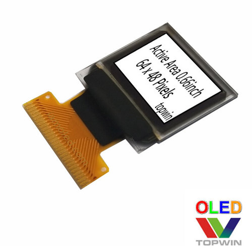 0.66寸oled液晶屏白光UG-6448KSWEG03和28p焊接0.7英寸厂家白色