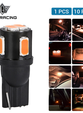 5630 汽车LED灯琥珀色橙色黄色T10 W5W 6LEDS灯泡车门侧楔形灯12V