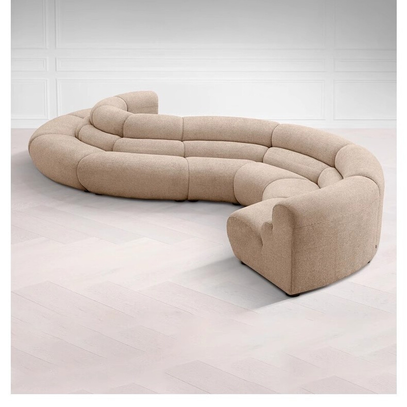 意式极简客厅大户型弧形沙发异形现代休闲简约设计师款布艺北欧